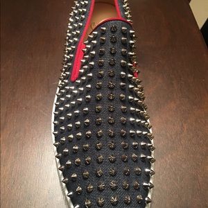 Authentic denim with spike Christian louboutin